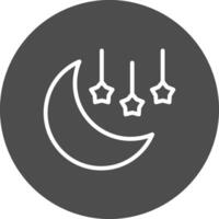 Moon And Stars Creative Icon Design vector