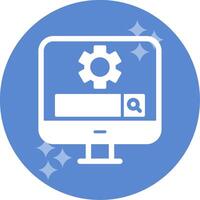 Computer Search Engine Vector Icon