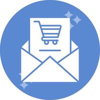compras correo electrónico vector icono