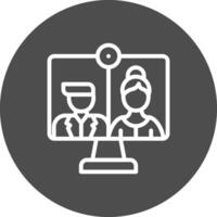 Online Interview Creative Icon Design vector