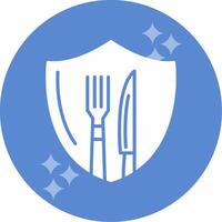 Cutlery Shield Vector Icon