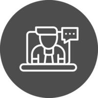Online Interview Creative Icon Design vector