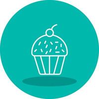 icono de vector de cupcake