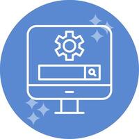 Computer Search Engine Vector Icon