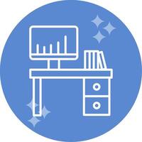 Office Desk Vector Icon
