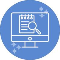 File Search Computer Vector Icon