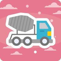 Mixer Truck Vector Icon