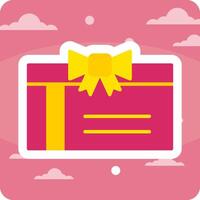 icono de vector de tarjeta de regalo