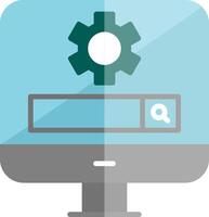 Computer Search Engine Vector Icon