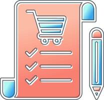 Shopping List Vector Icon