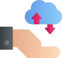 Cloud Data Transfer Vector Icon