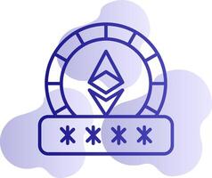 ethereum contraseña vector icono