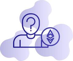 desconocido ethereum propietario vector icono