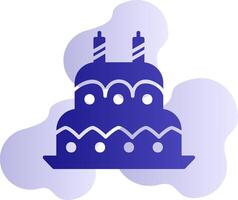 icono de vector de pastel de cumpleaños