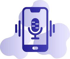 Mobile Voice Assistant Vector Icon