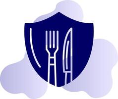 Cutlery Shield Vector Icon