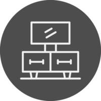 Tv Stand Creative Icon Design vector