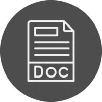 diseño de icono creativo de formato de archivo doc vector