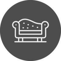 Chaise Longue Creative Icon Design vector