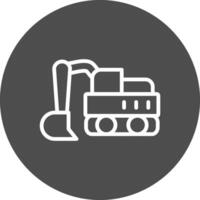 Excavator Creative Icon Design vector