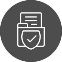 Secured Backup Creative Icon Design vector