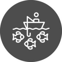 barco pescar creativo icono diseño vector