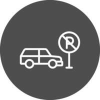 No Parking Creative Icon Design vector