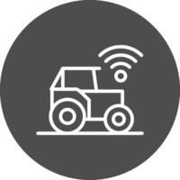 Smart Tractor Creative Icon Design vector