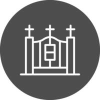 Cemetery Gate Creative Icon Design vector