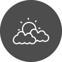 Cloudy Day Creative Icon Design vector