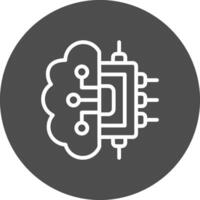 Brain Circuit Creative Icon Design vector