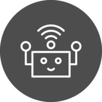 Robot Assistant Creative Icon Design vector