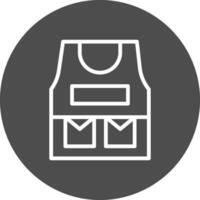 Bulletproof Vest Creative Icon Design vector