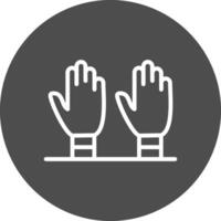 examen guantes creativo icono diseño vector