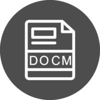 DOCM Creative Icon Design vector
