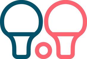 Ping Pong Creative Icon Design vector