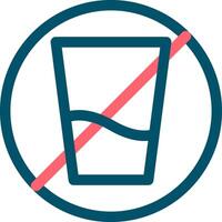 No Soft Drink Creative Icon Design vector