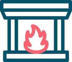 Fireplace Creative Icon Design vector