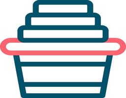 Laundry Basket Creative Icon Design vector