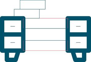 Line Two Color Design vector