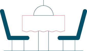 Dinner Table Creative Icon Design vector
