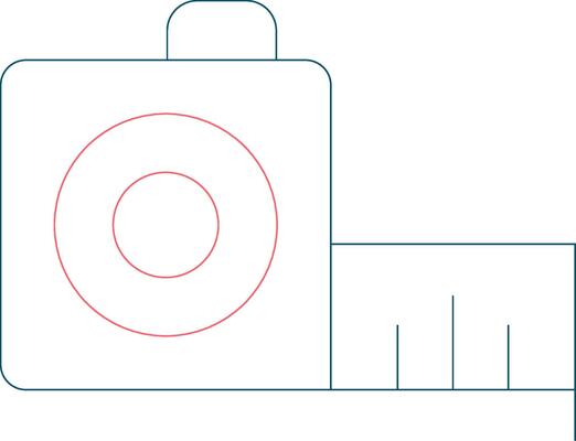 Tape Measure Creative Icon Design