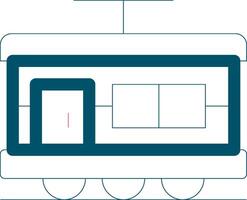 Tram Creative Icon Design vector