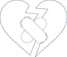 Broken Heart Creative Icon Design vector