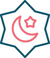 Moon And Stars Creative Icon Design vector