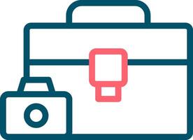 Camera Bag Creative Icon Design vector