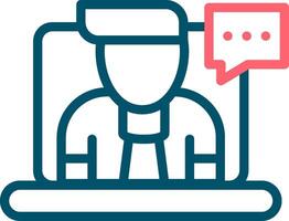Online Interview Creative Icon Design vector