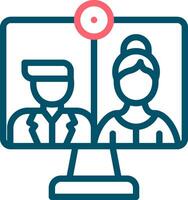 Online Interview Creative Icon Design vector