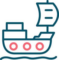 Pirate Ship Creative Icon Design vector