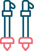 Ski Poles Creative Icon Design vector